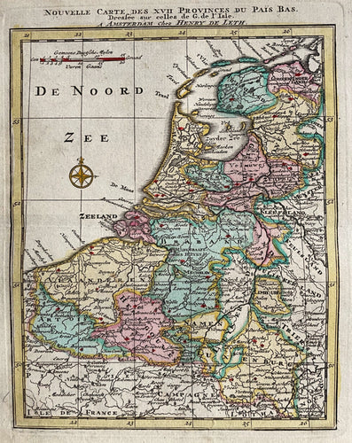 17 provinciën Map of the XVII Provinces - H de Leth - 1749