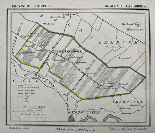 LANGBROEK - Kuijper / Suringar - ca. 1867