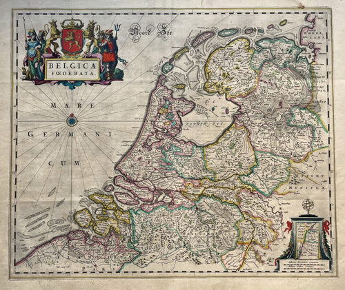 7 provinciën Map of the Seven United Provinces - J Blaeu - 1663