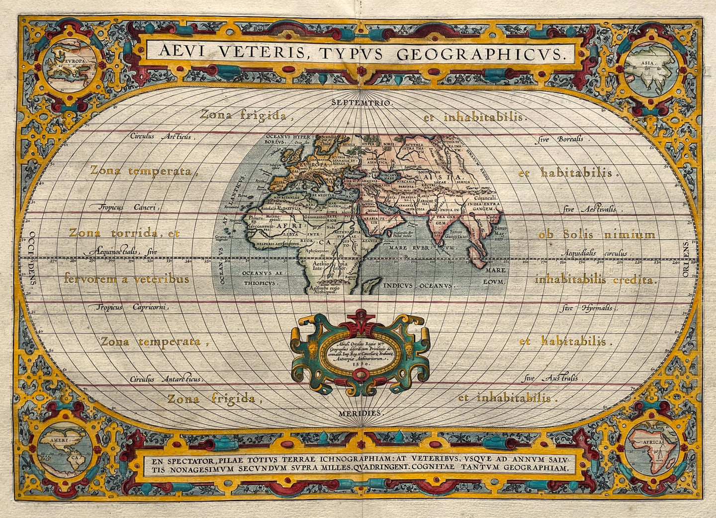 Wereld Oude Wereld Ancient World - A Ortelius - 1624