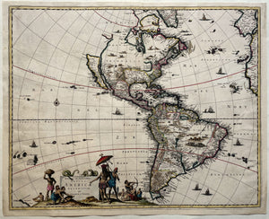 Amerika Noord- en Zuid-Amerika Americas North and South America - G van Schagen / A Montanus - 1671