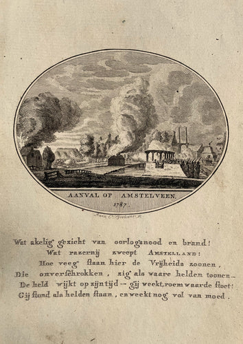 Amstelveen Aanval op Amstelveen - Anna C Brouwer - circa 1795