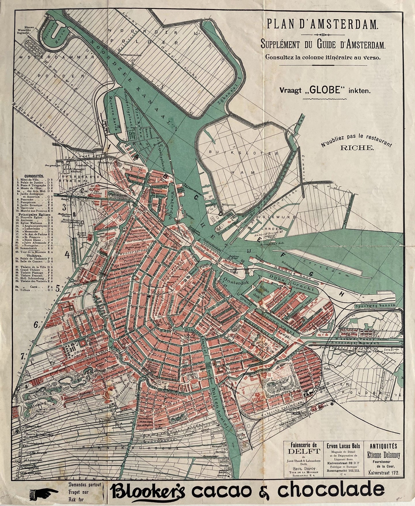 Amsterdam Stadsplattegrond - Kotting - 1903