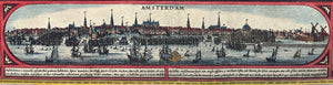 Amsterdam Stadsplattegrond in vogelvluchtperspectief - Claes Jansz Visscher - circa 1643