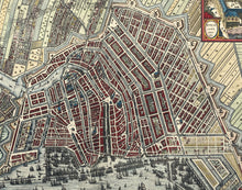 Afbeelding in Gallery-weergave laden, Amsterdam Stadsplattegrond in vogelvluchtperspectief - Claes Jansz Visscher - circa 1643