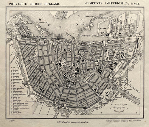 Amsterdam Stad - Kuijper / Suringar - 1866
