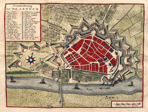 Arnhem Stadsplattegrond - I Tirion - 1741