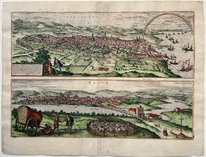 Spanje Barcelona Ecija Spain - G Braun & F Hogenberg - 1593