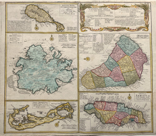 Antillen Bermuda Caribbean Antilles - Homann Heirs (erven Homann) - circa 1746