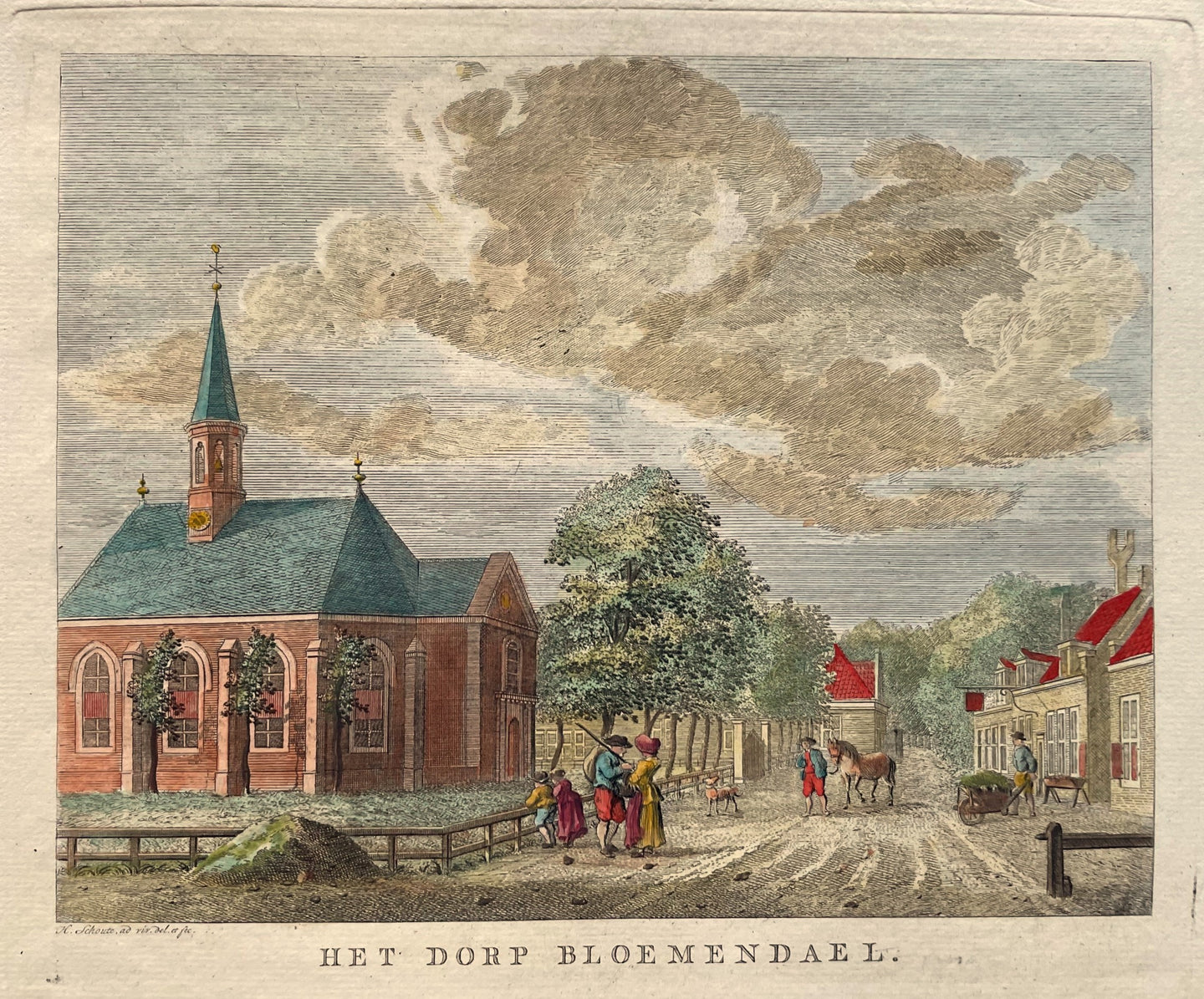 Bloemendaal - Hermanus Schouten - circa 1760