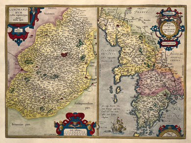 Frankrijk Bretagne Normandië Le Mans France Brittany Normandy - A Ortelius - 1595