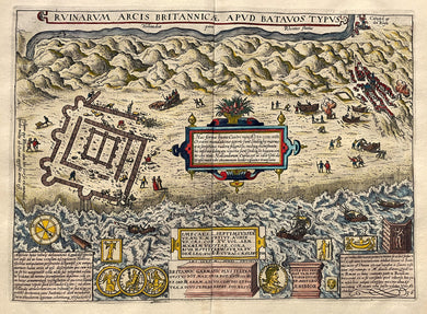 Katwijk aan Zee Brittenburg - WJ Blaeu / L Guicciardini - 1613