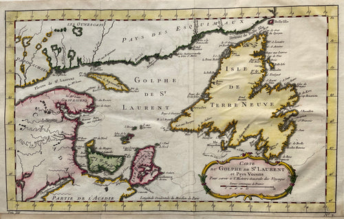 Canada Newfoundland Gulf of St Lawrence - JN Bellin - 1757