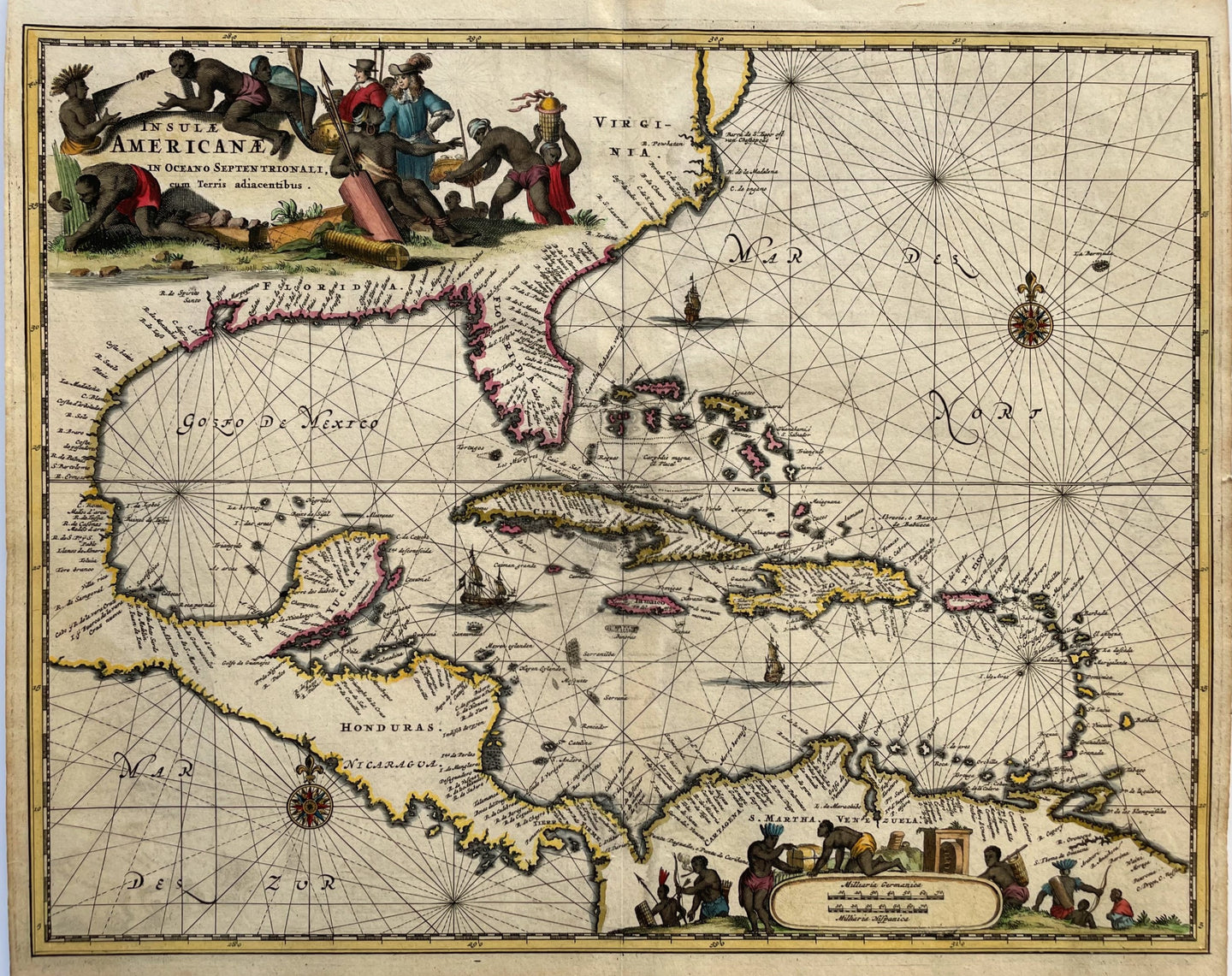 Midden-Amerika Central America Caribbean Gulf of Mexico - A Montanus - 1671