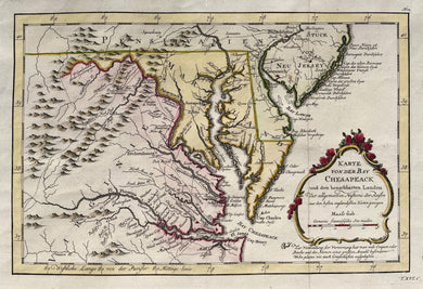 Noord-Amerika Virginia Maryland Chesapeake Bay North America - JN Bellin / Arkstee & Merkus - ca 1755