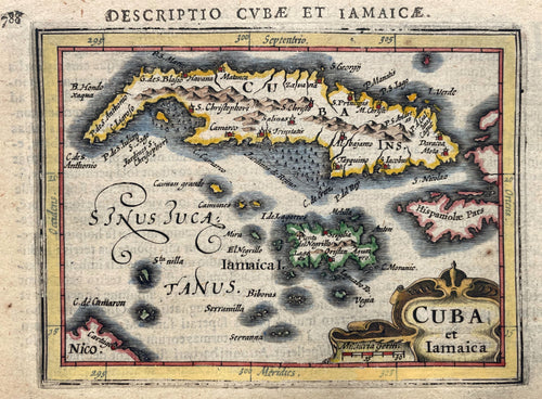 Cuba Jamaica - P Bertius - 1616