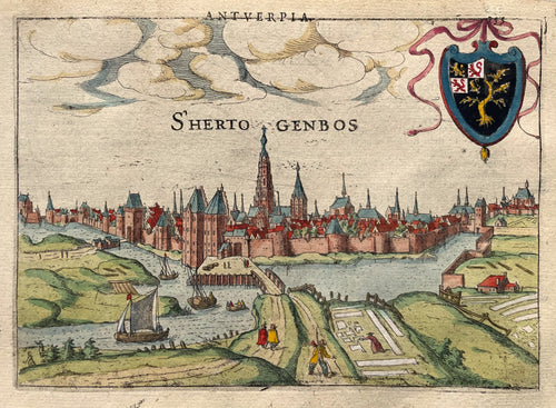 Den Bosch aanzicht van 's-Hertogenbosch - J Jansz / L Guicciardini - 1616