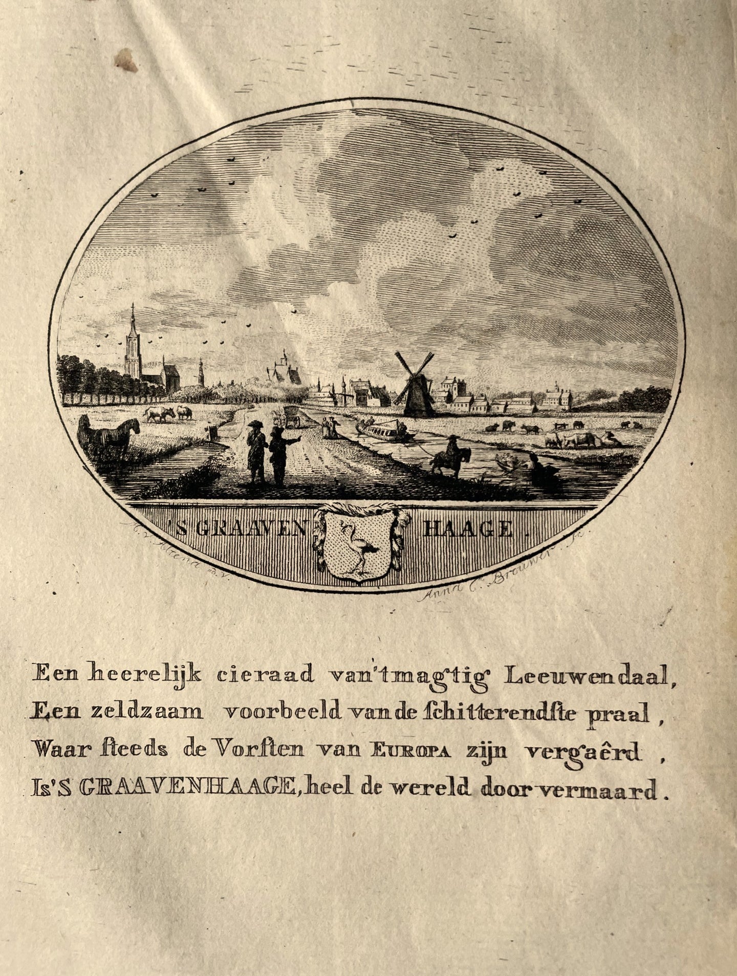 Den Haag Gezicht op 's-Gravenhage - Van Ollefen & Bakker - 1793