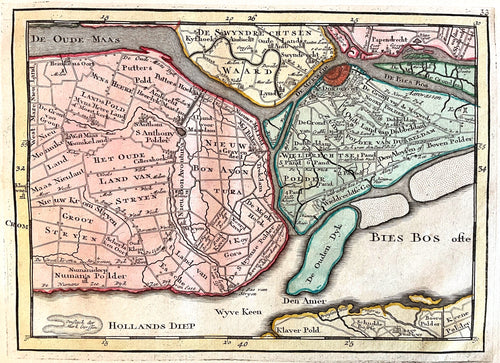 Zuid-Holland Dordrecht Dubbeldam Zwijndrecht Strijen - P Schenk - circa 1748