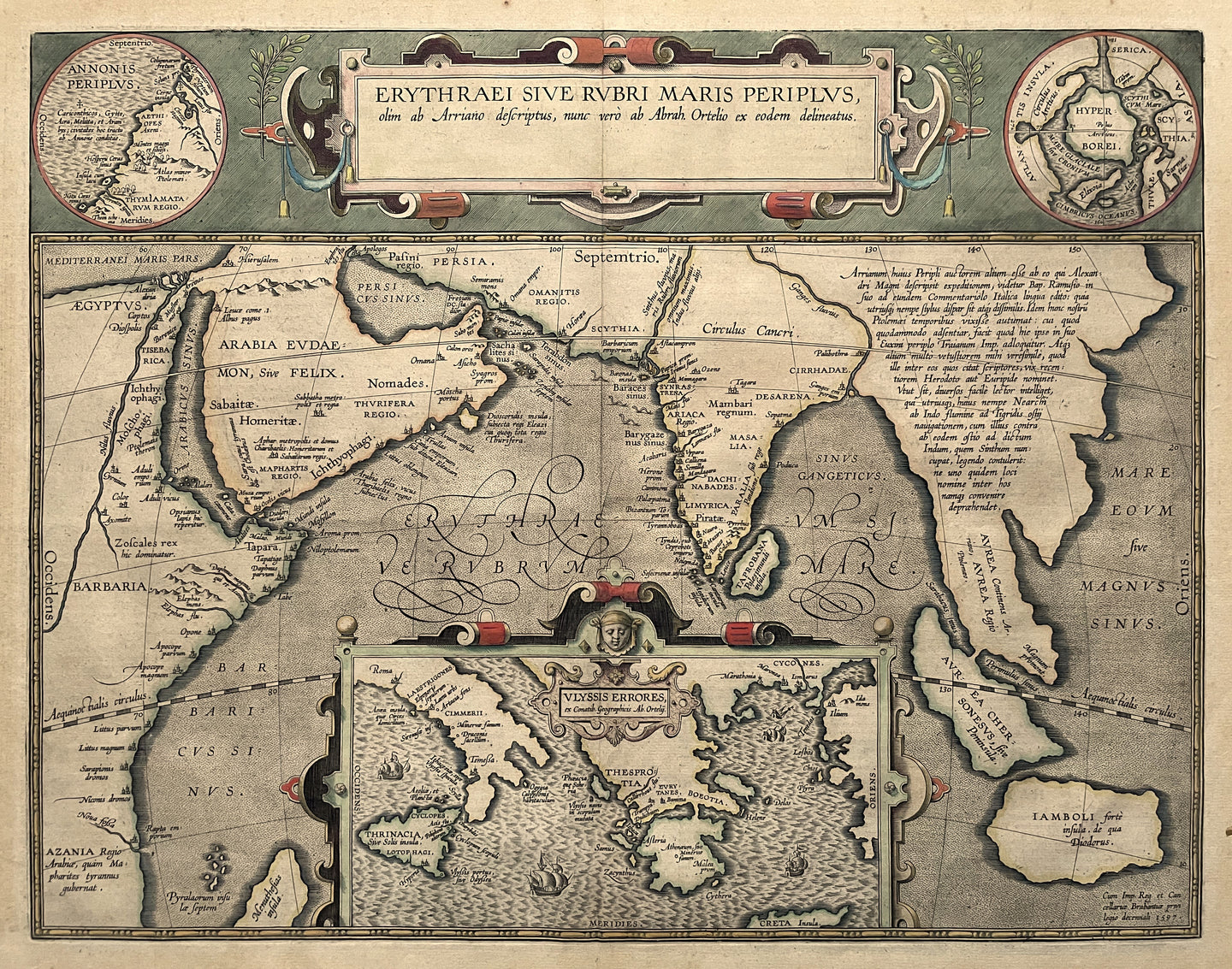 Wereld Indische Oceaan Erythrean Sea - A Ortelius / JB Vrients - 1603