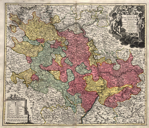 Duitsland Rhein-Neckar Rheinland-Pfalz Germany - JB Homann - circa 1720