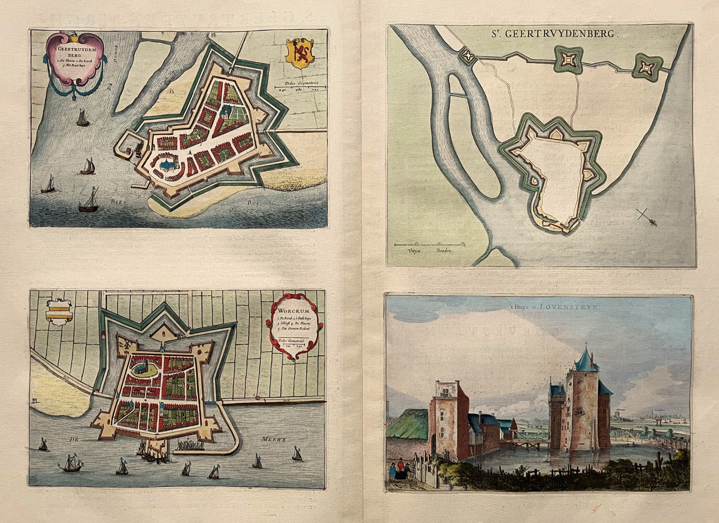 Geertuidenberg Woudrichem Loevestein - J Blaeu - 1649