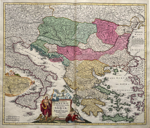 Griekenland Balkans Greece - JB Homann - circa 1730