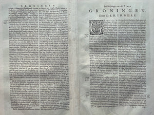 Groningen Stadsplattegrond in vogelvluchtperspectief - J Blaeu - 1649