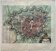 Load image in Gallery view, Groningen Stadsplattegrond in vogelvluchtperspectief - J Blaeu - 1649