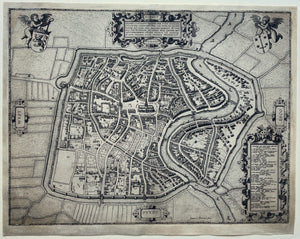 Haarlem Stadsplattegrond in vogelvluchtperspectief - Thomas Thomaszoon / Johannes van Doetecum - 1578