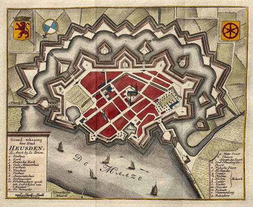 Heusden Stadsplattegrond - I Tirion - ca. 1747