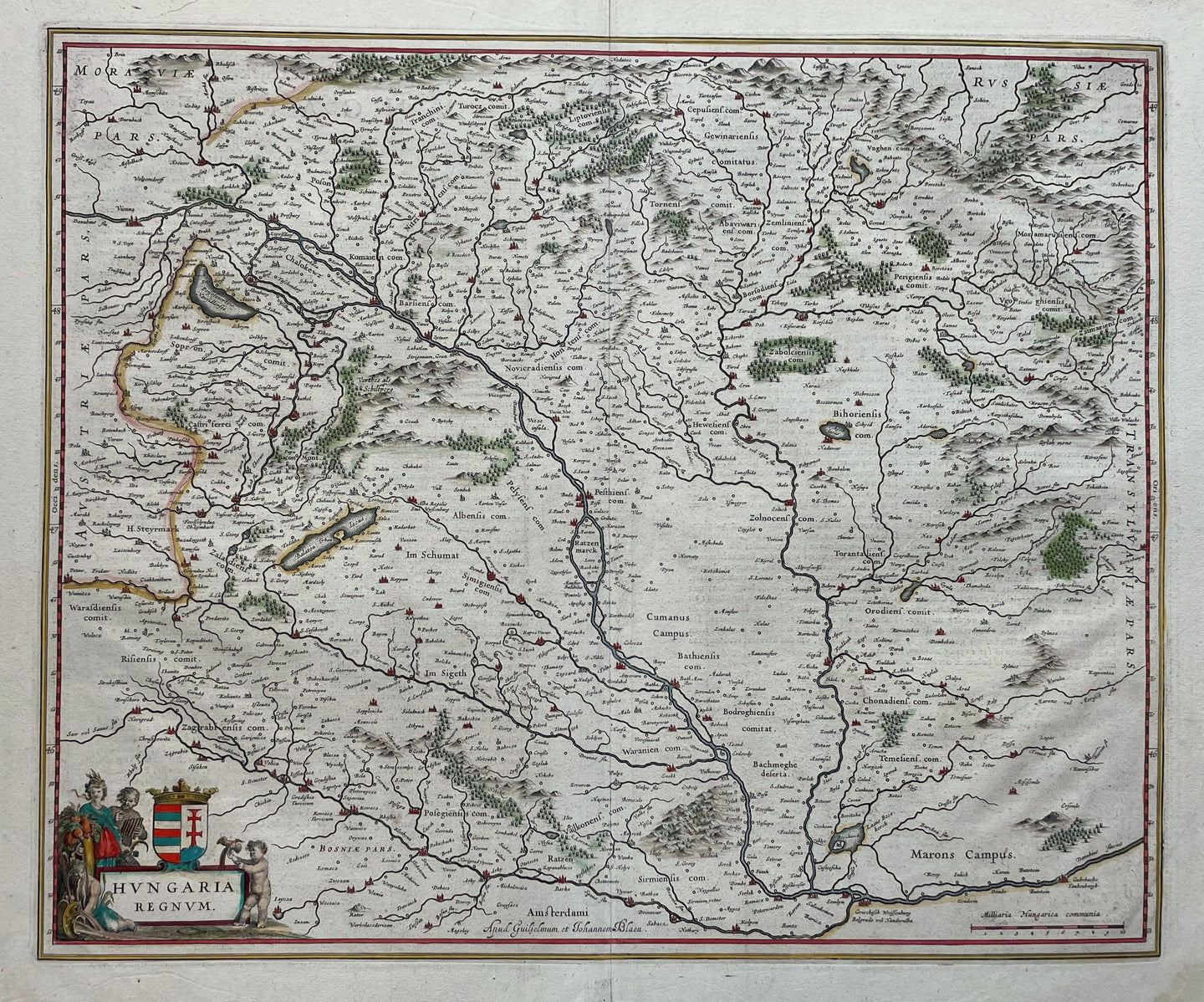 Hongarije Hungary - WJ en J Blaeu - 1642