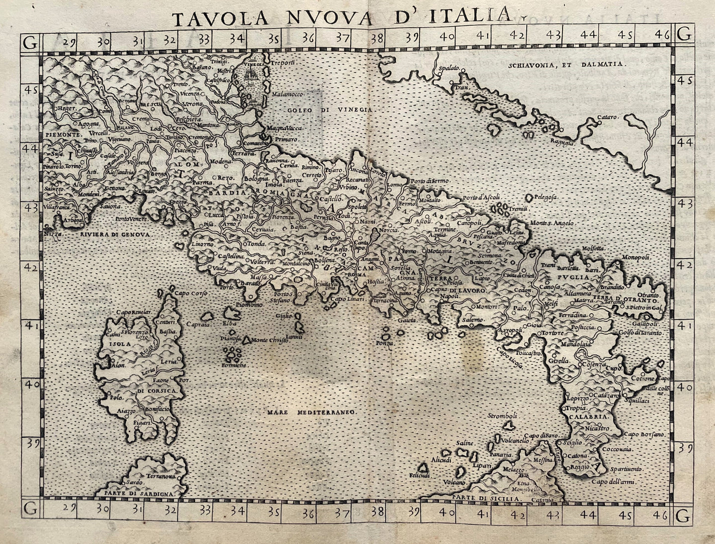 Italië Italy - Girolamo Ruscelli - 1561