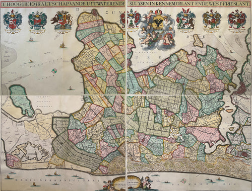 Noord-Holland Hoogheemraadschap van de Uitwaterende Sluizen in Kennemerland en West-Friesland - Jan Jansz Dou / Koenraet Decker en Abraham Deur - 1756