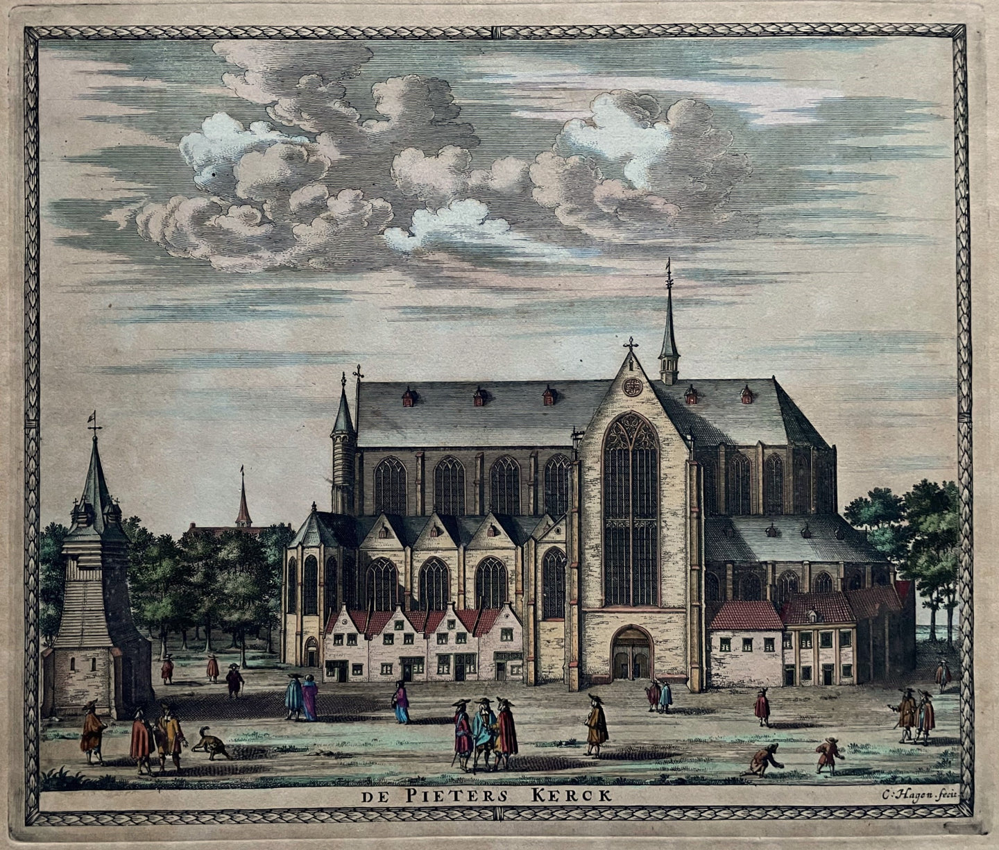 Leiden Pieterskerk - C Hagen - 1675