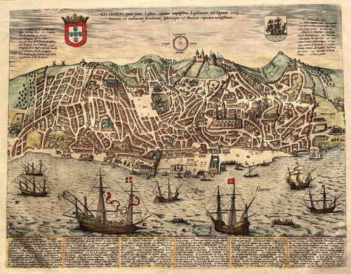 Portugal Lissabon Lisbon - G Braun & F Hogenberg - circa 1600