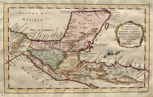 Mexico Yucatan Central America - JN Bellin - 1758