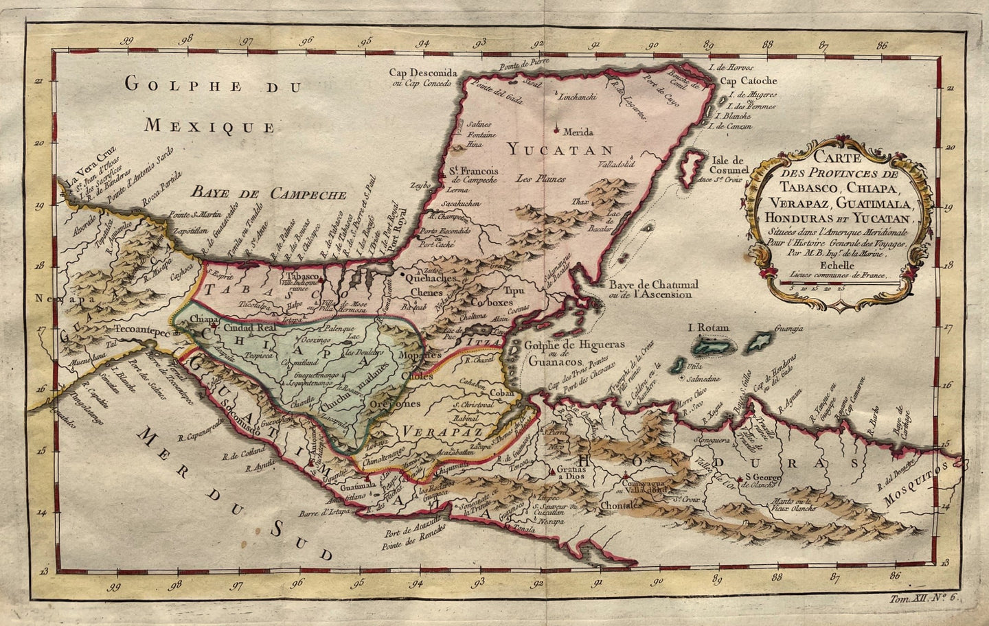 Mexico Yucatan Central America - JN Bellin - 1758