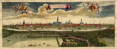 Middelburg Panorama: aen de Landt Zyden - M Smallegange - 1696