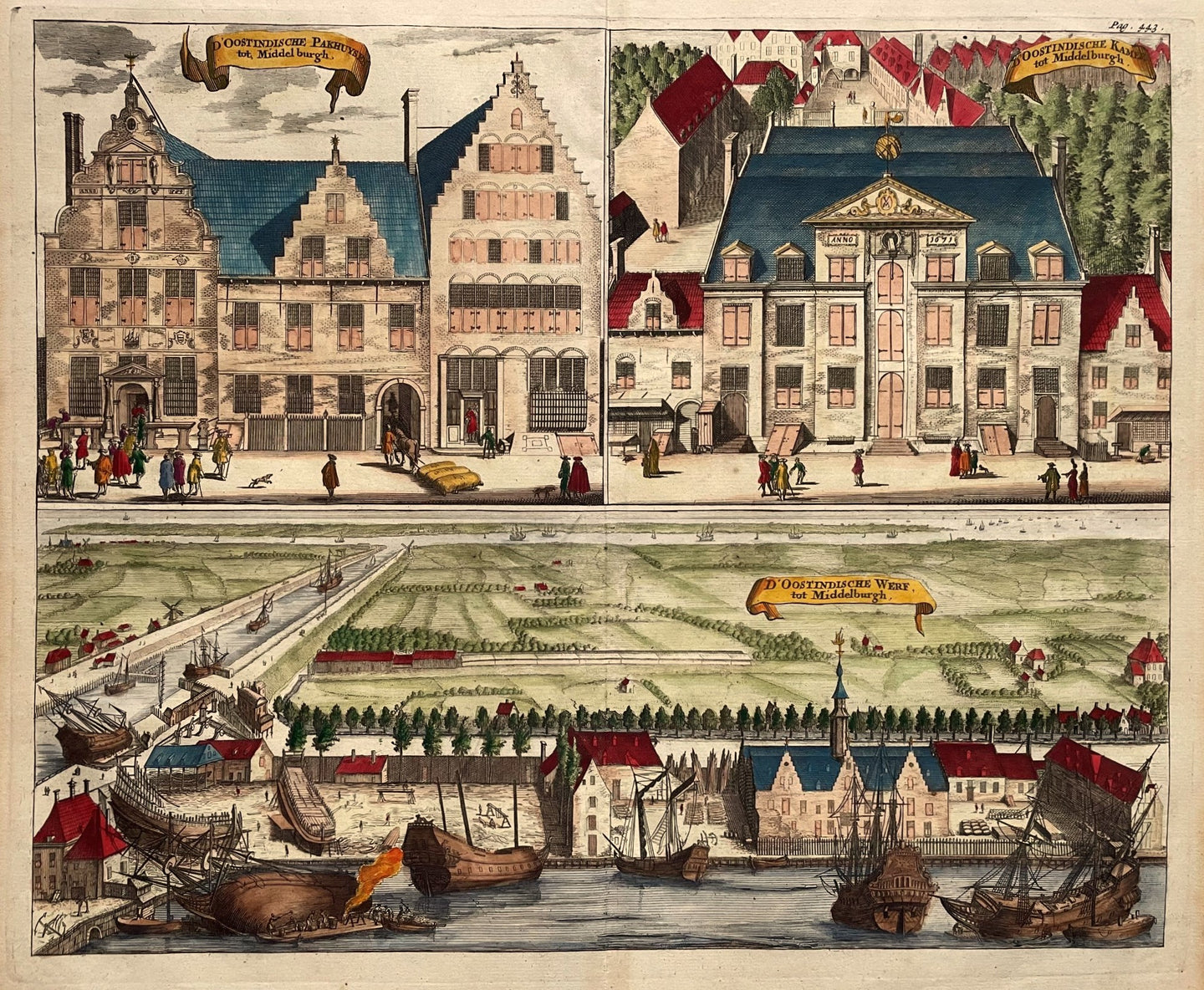 Middelburg VOC werf en gebouwen - M Smallegange - 1696