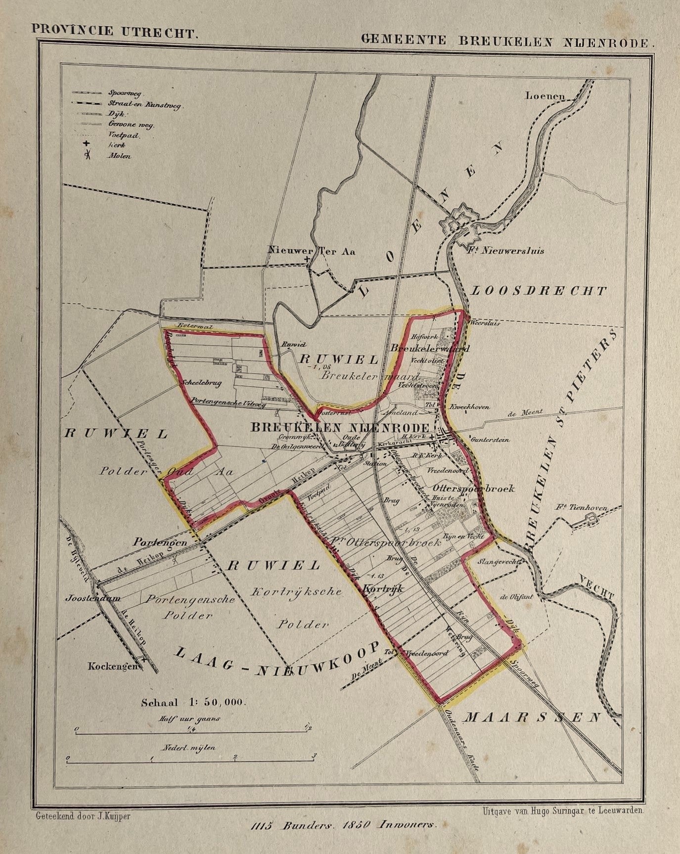 Breukelen Nijenrode - Kuijper / Suringar - ca. 1868