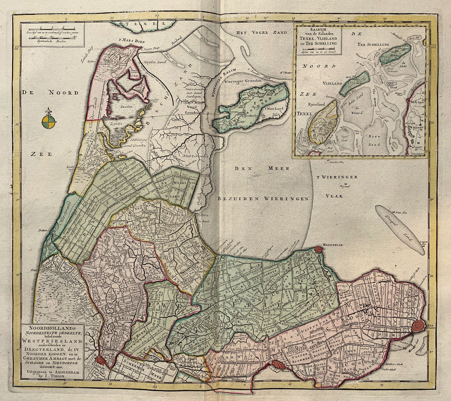 Noord-Holland Noordelijk deel - I Tirion - 1753