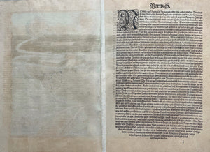 Engeland Norwich Stadsplattegrond in vogelvluchtperspectief - G Braun & F Hogenberg - 1582