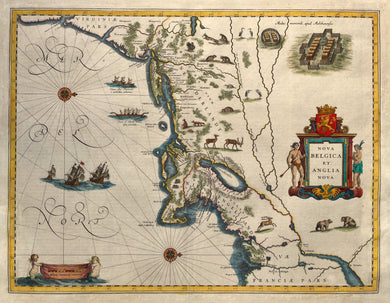 Noord-Amerika Nieuw-Nederland en Nieuw-Engeland - J Blaeu - 1642