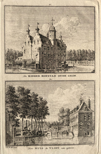 Vreeswijk Nieuwegein Oude Gein en Huis de Vliet - H Spilman - ca. 1750