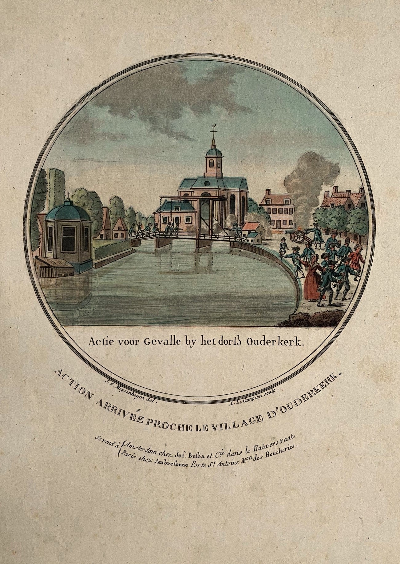 Ouderkerk aan den Amstel Patriottentijd - JA le Campion / GA Meijsenheym - 1787