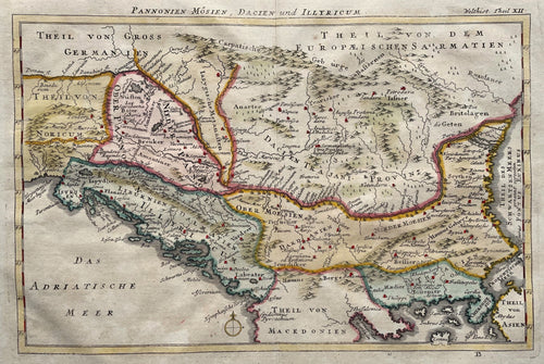 Kroatië Bosnië Servië Balkans Croatia Bosnia Serbia - Johann Justinus Gebauer - 1752