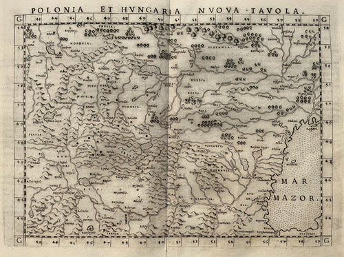 Polen Litouwen Hongarije Poland Lithuania Hungaria - Girolamo Ruscelli - 1561