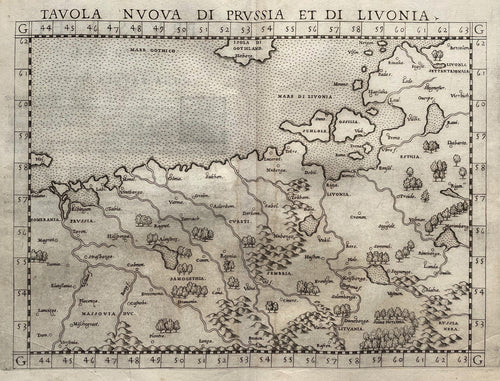 Litouwen Letland Polen Lithuania Latvia Poland - Girolamo Ruscelli - 1561