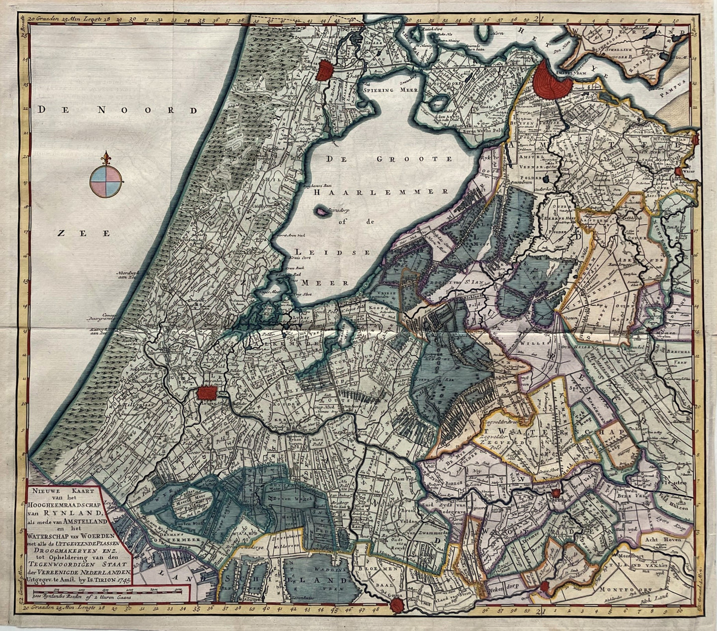 Rijnland en Amstelland - I Tirion - circa 1750